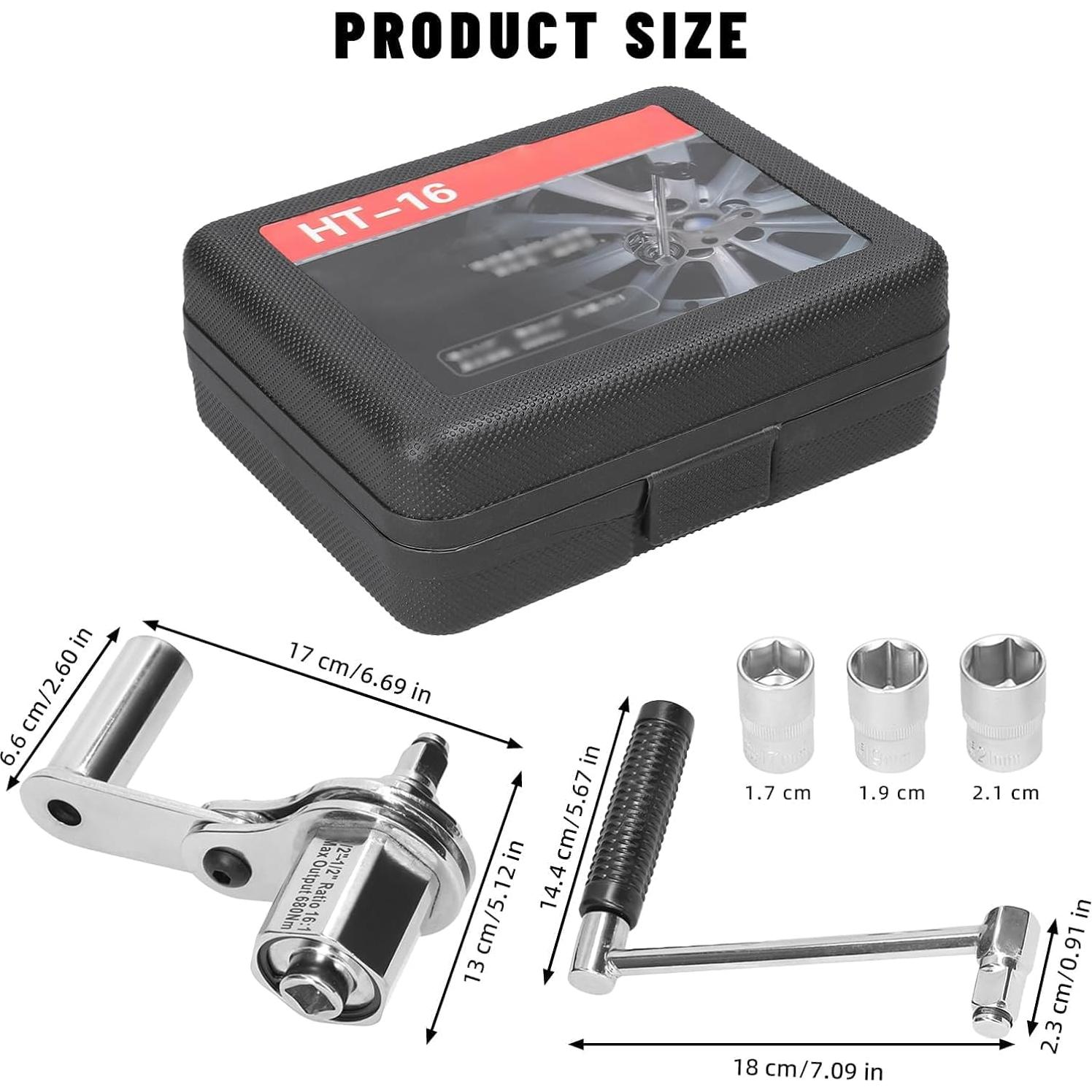 Juego de Llave Multiplicadora de Par Angchun 1/2" 5PCS