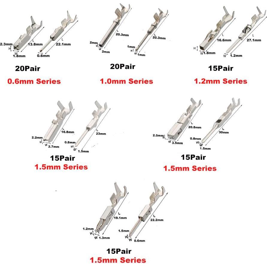 Kit de Terminales Eléctricos Automotrices AYZAR 830Pcs 28 Valores