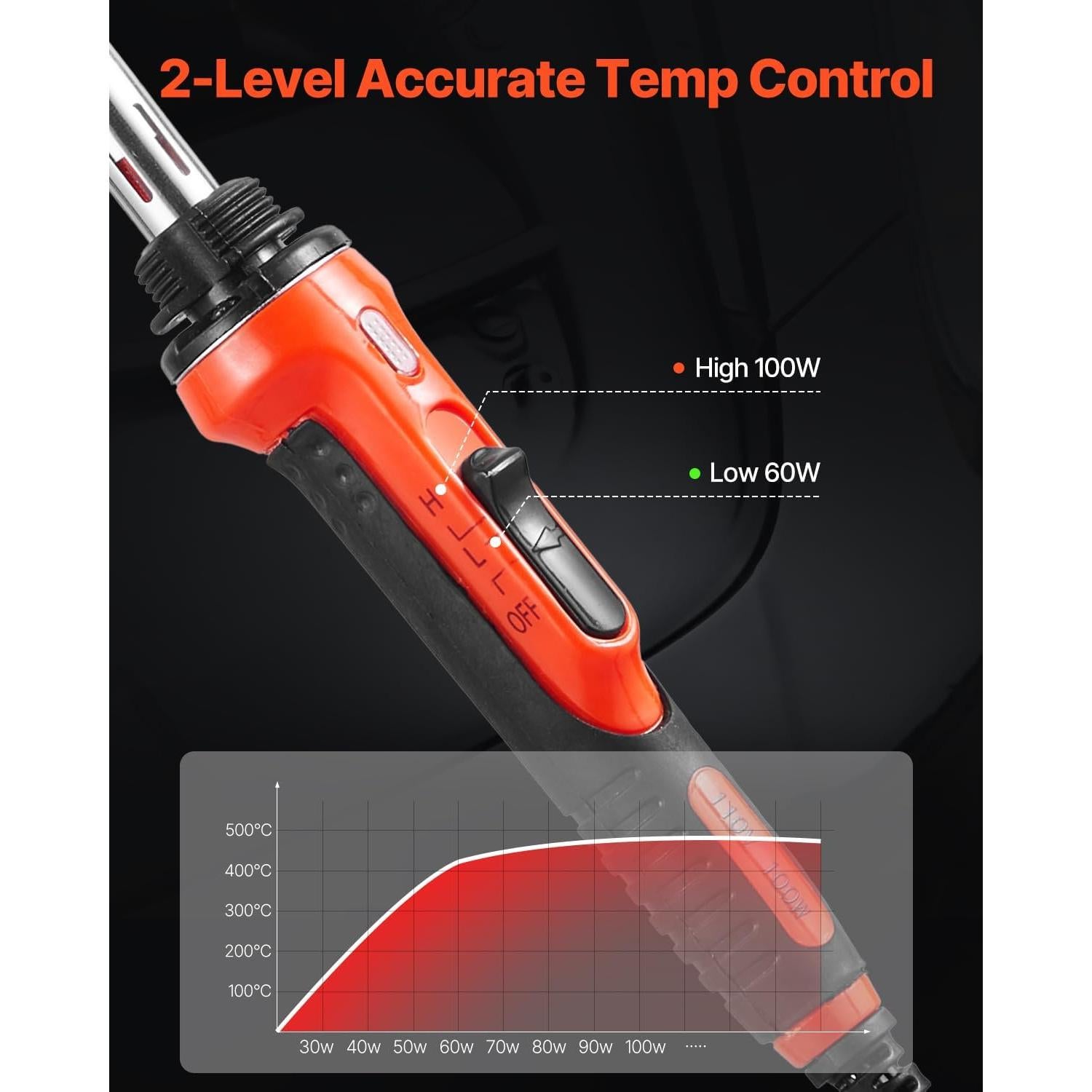 Kit de Soldador de Plástico VEVOR 60W/100W con Accesorios