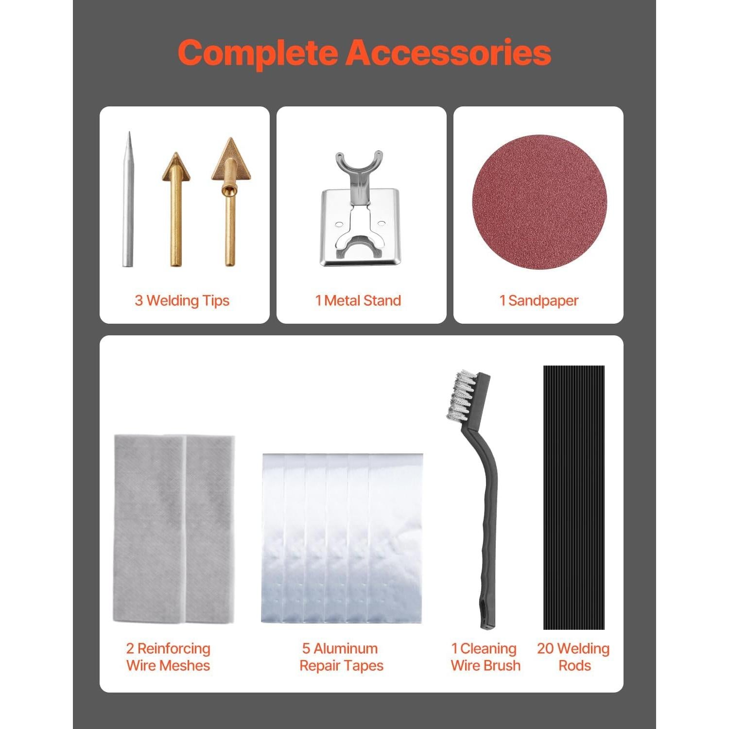 Kit de Soldador de Plástico VEVOR 60W/100W con Accesorios