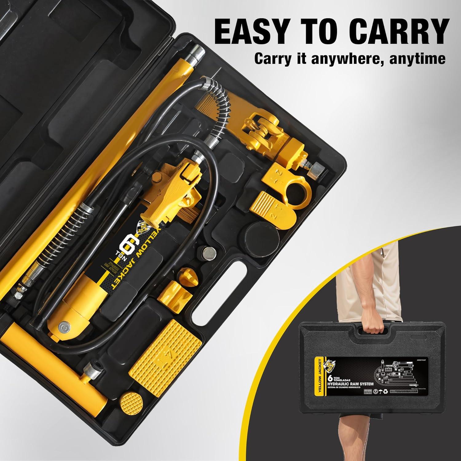 Kit Hidráulico YELLOW JACKET 6 Toneladas Porta Power