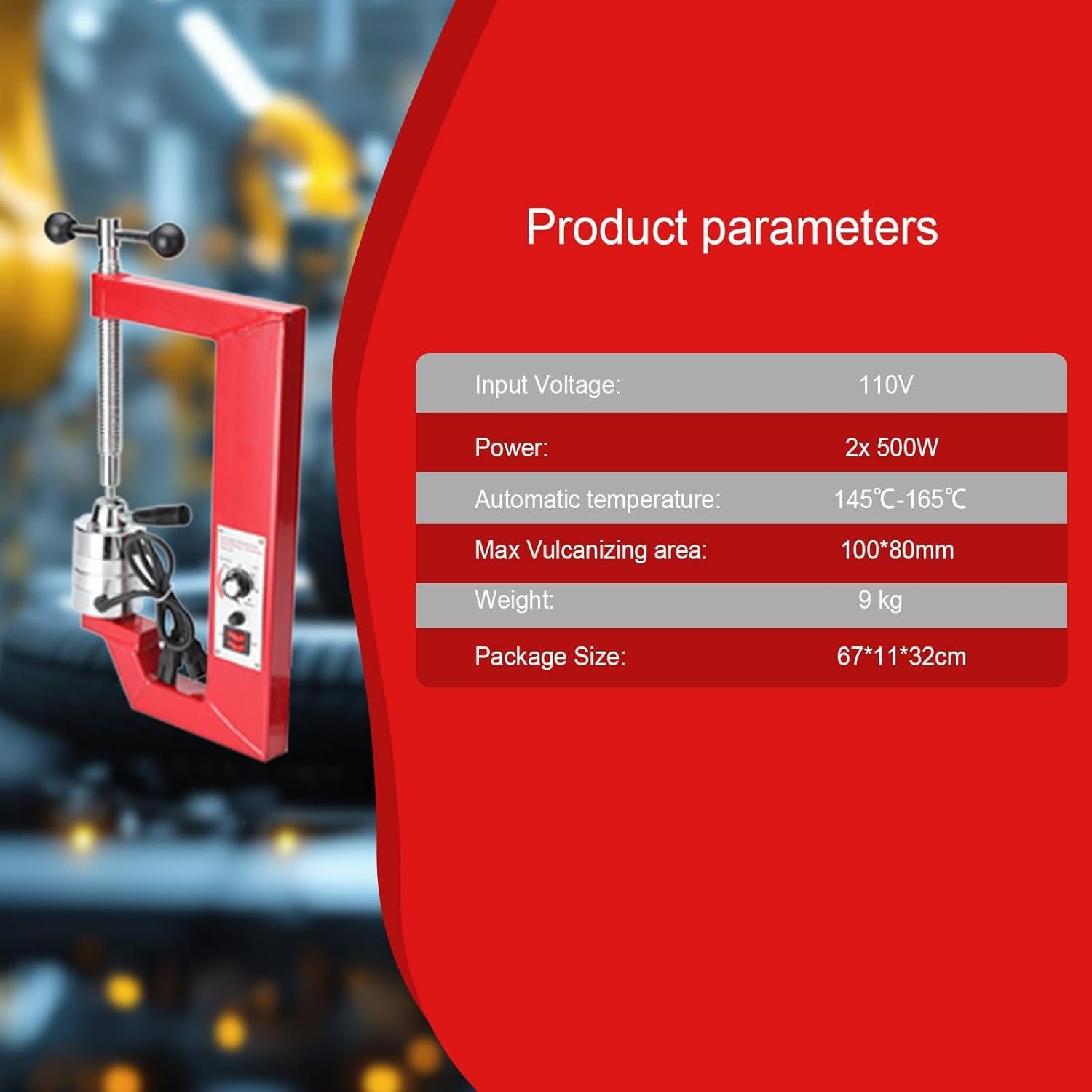 Máquina de Vulcanización de Neumáticos EODSAD 9.01kg 140-165°C