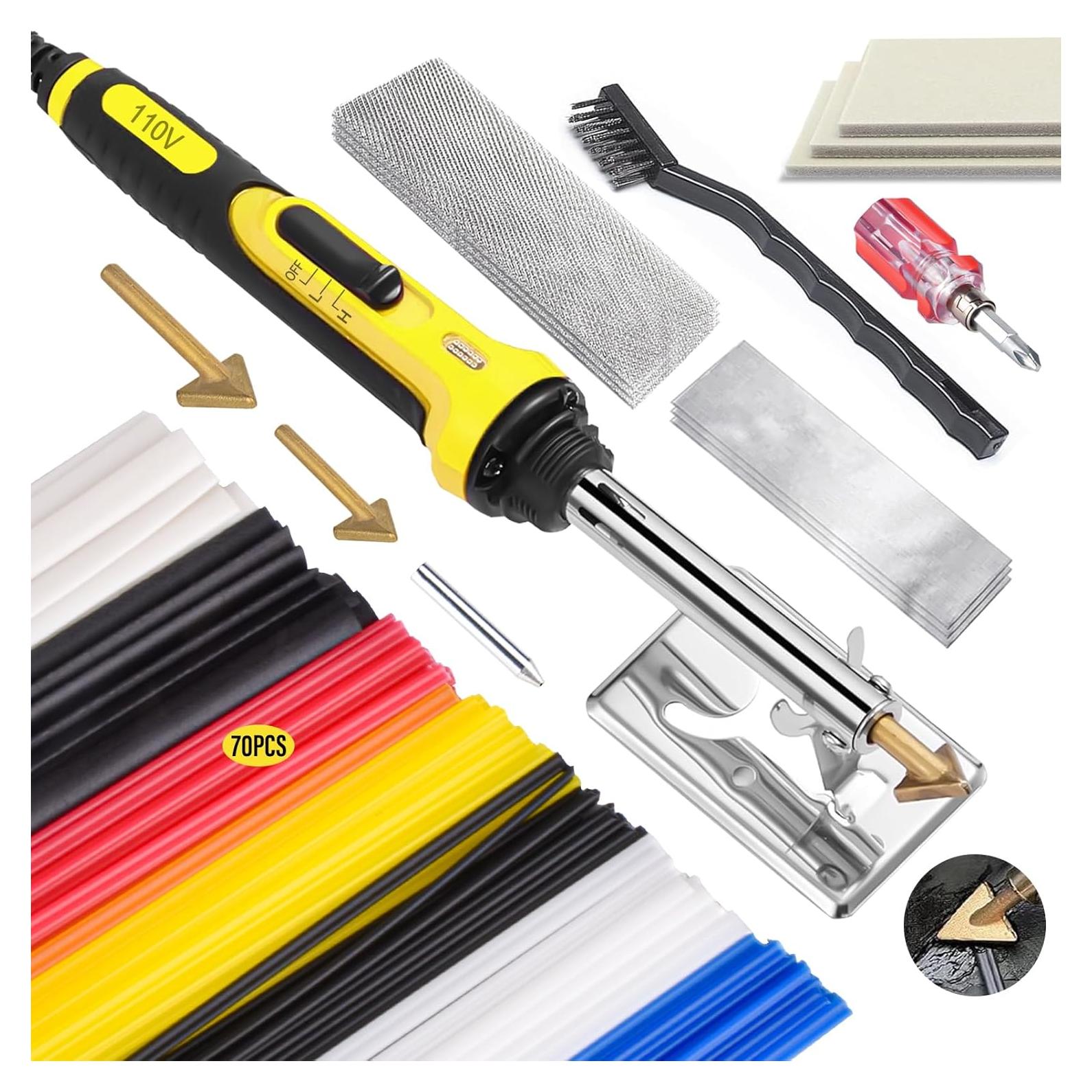 Kit de Soldador de Plástico FGRSRZ 150W con 70 Varillas
