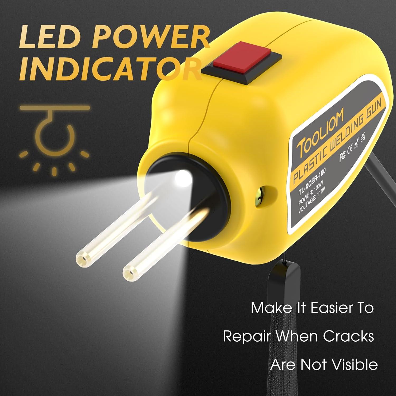 Soldador de Plástico TOOLIOM 100W Portátil con Kit de 200 Piezas