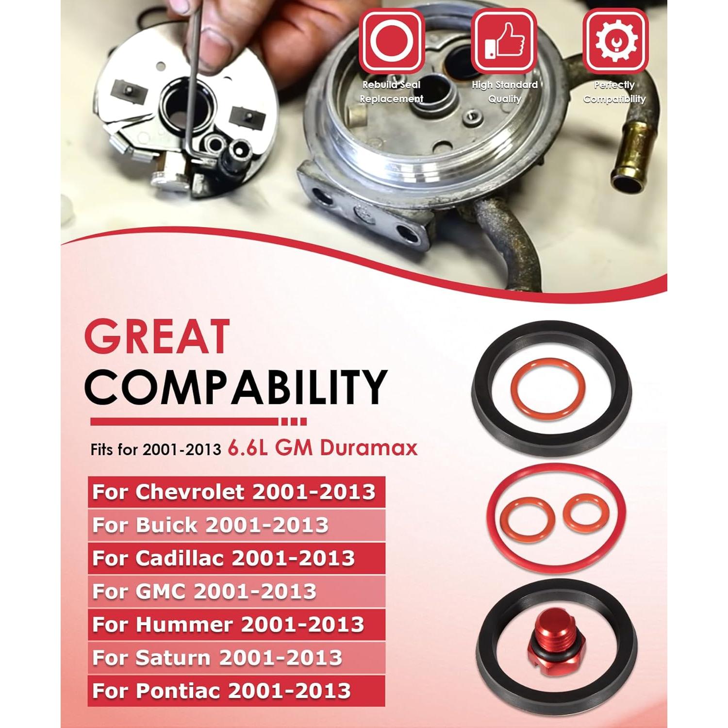 Kit de Sello de Reemplazo Yoursme para Filtro Duramax 6.6L