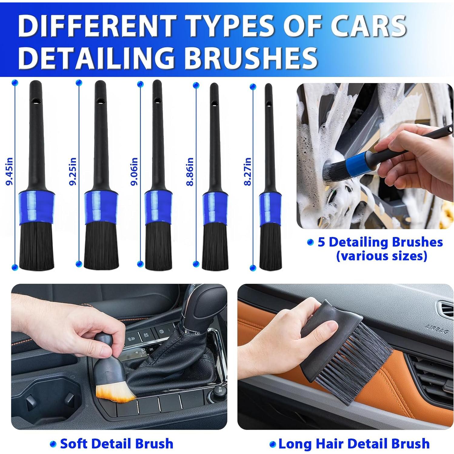 Kit de Limpieza de Coche Thinkwork W6288 16 Piezas con Aspiradora