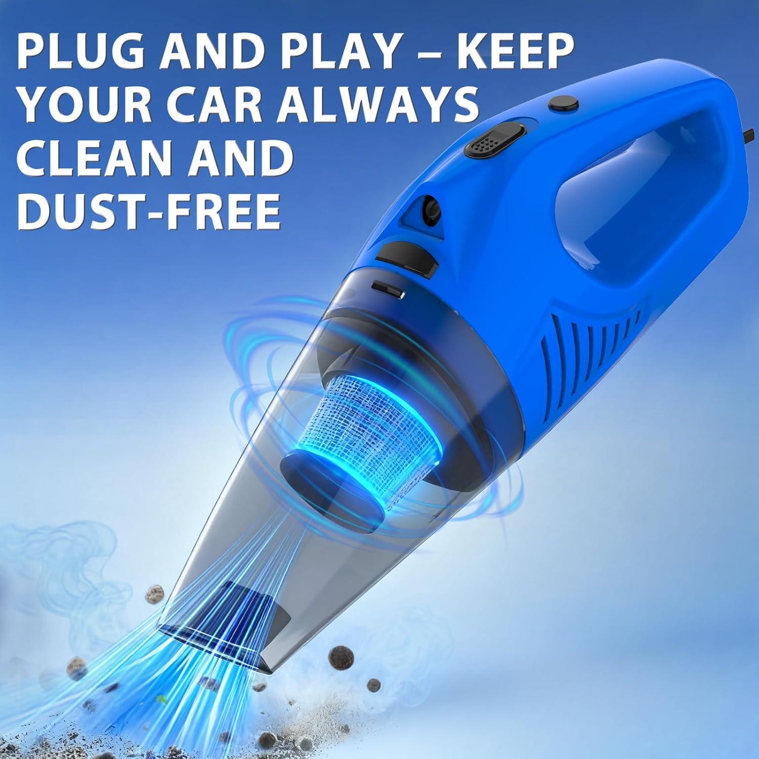 Kit de Limpieza de Coche Thinkwork W6288 16 Piezas con Aspiradora