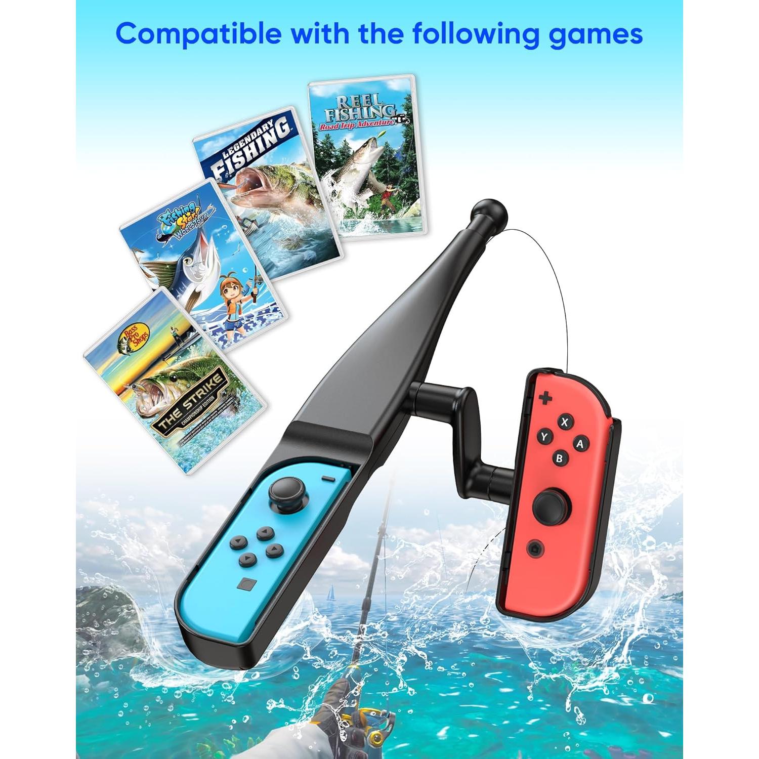 Caña de Pesca MENEEA para Nintendo Switch y Switch OLED