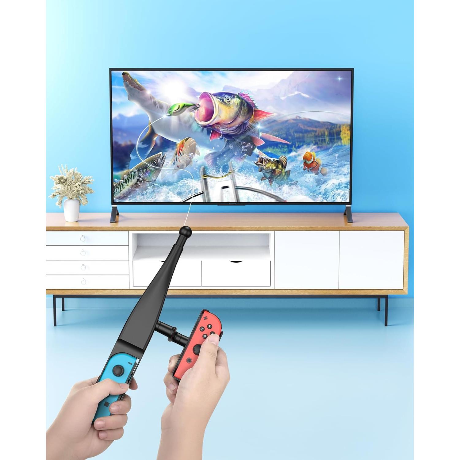 Caña de Pesca MENEEA para Nintendo Switch y Switch OLED