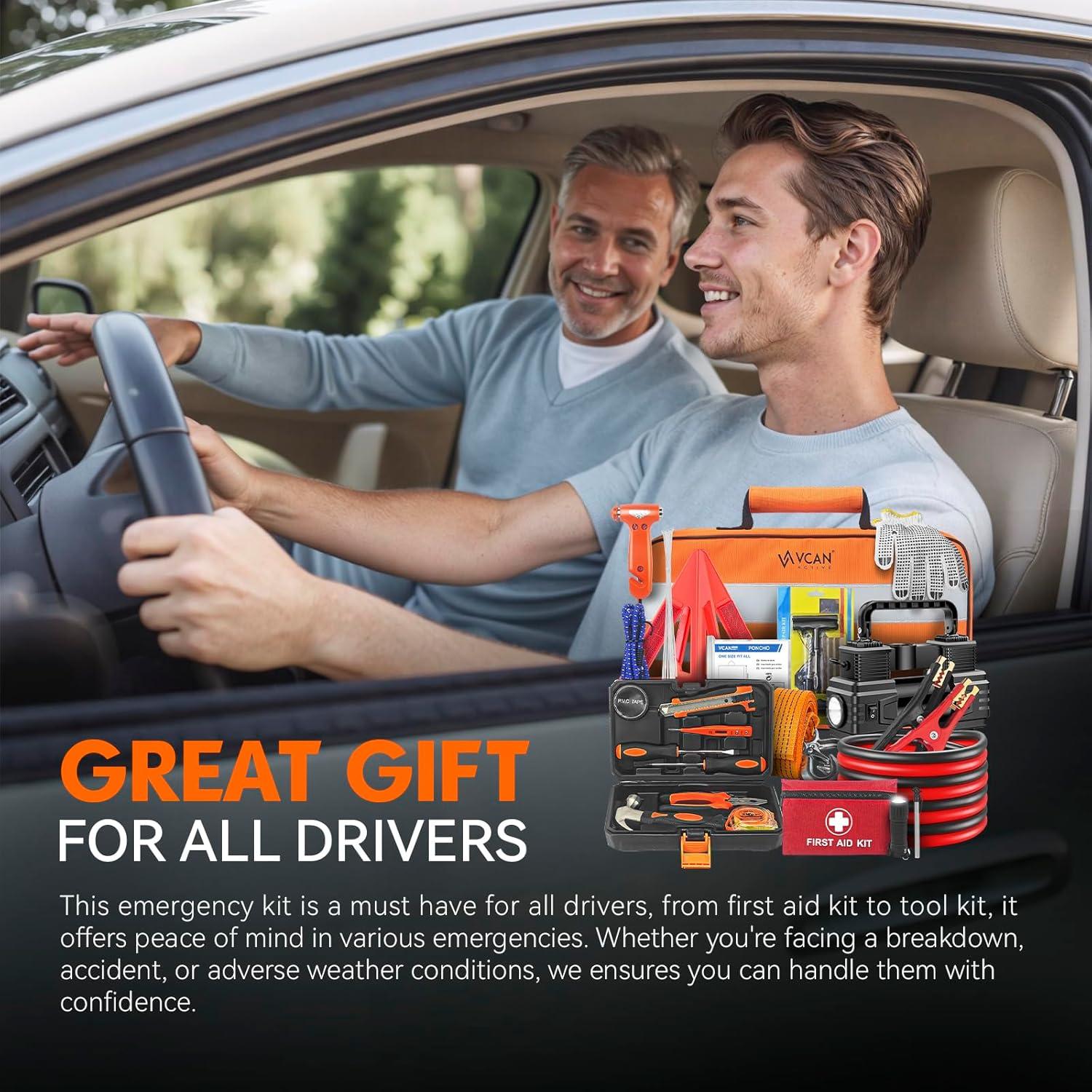 Kit de Emergencia para Automóvil VCAN ACTIVE 112 Piezas