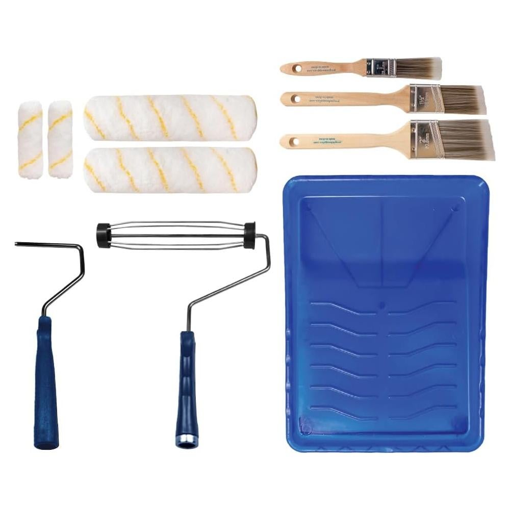 Kit de Pintura Pro Grade 10 Piezas - Rodillos y Brochas