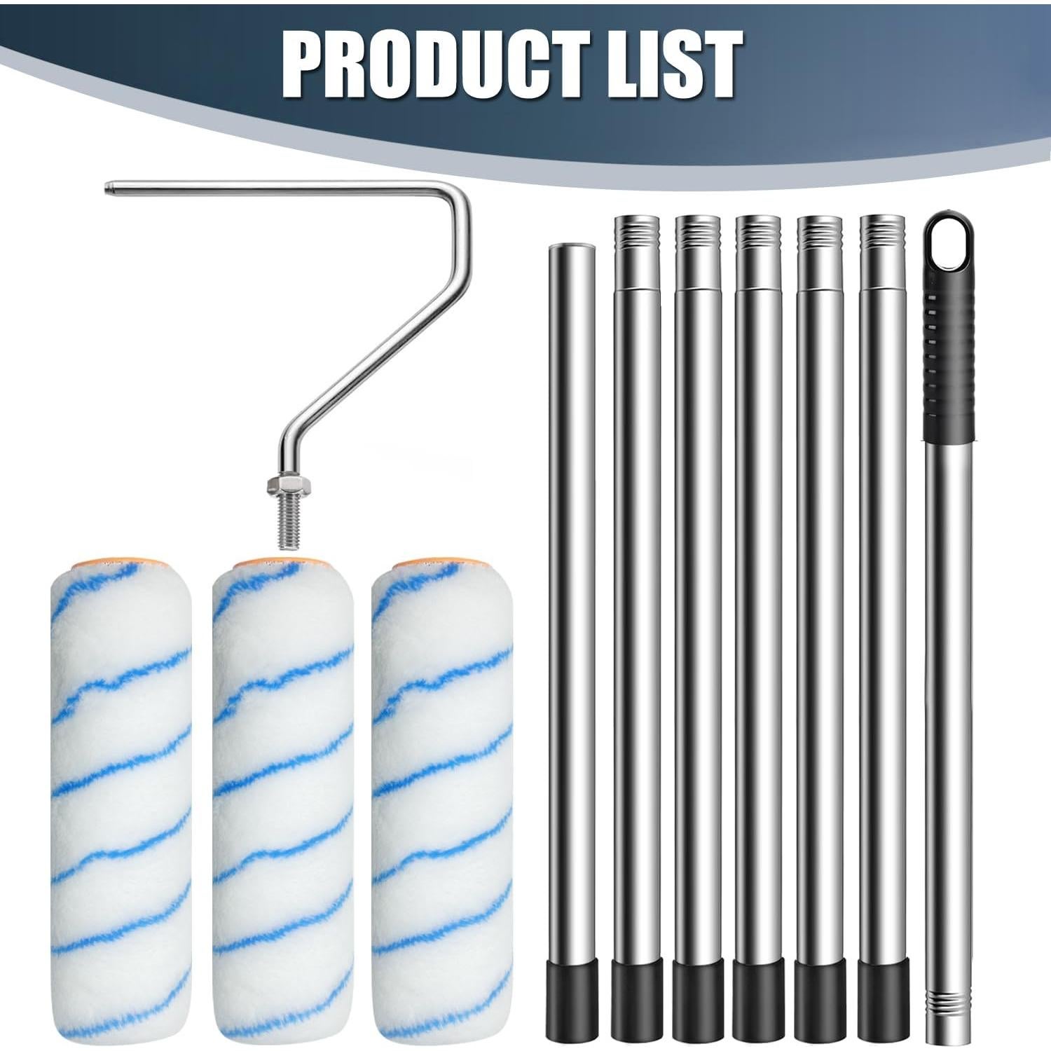 Rodillo de Pintura Koyata con Mango Extensible 2.2m - 3 Piezas