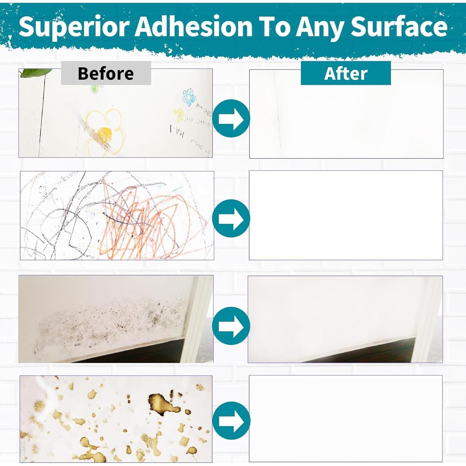 Kit de Reparación de Paredes AUOMLVH con Rodillo 100 ml Blanco