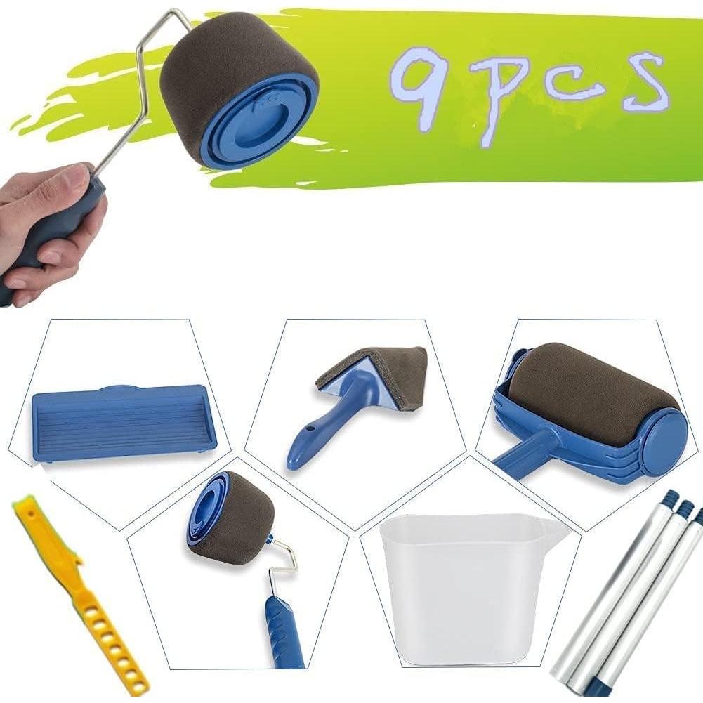 Kit de Rodillo de Pintura TOURACE 9 Piezas con Extensión