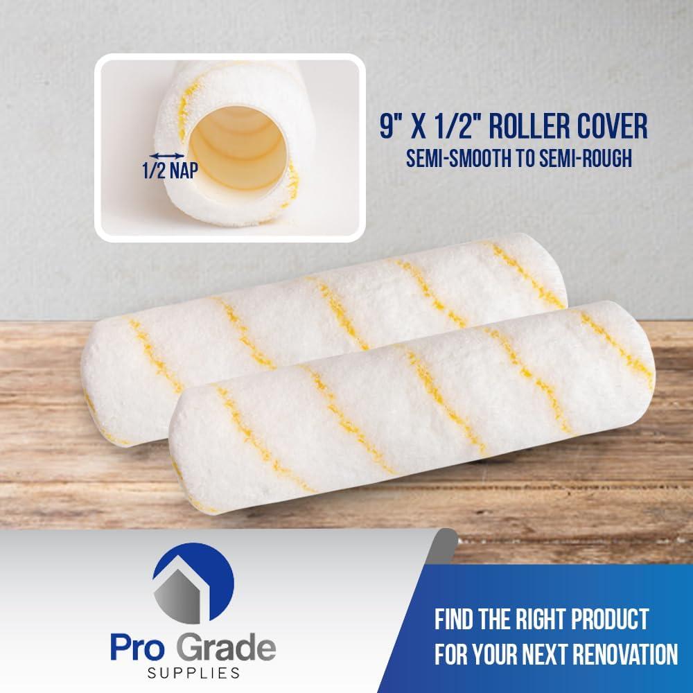 Fundas de Rodillo de Pintura Pro Grade 9" Microfibra 5 Pzas