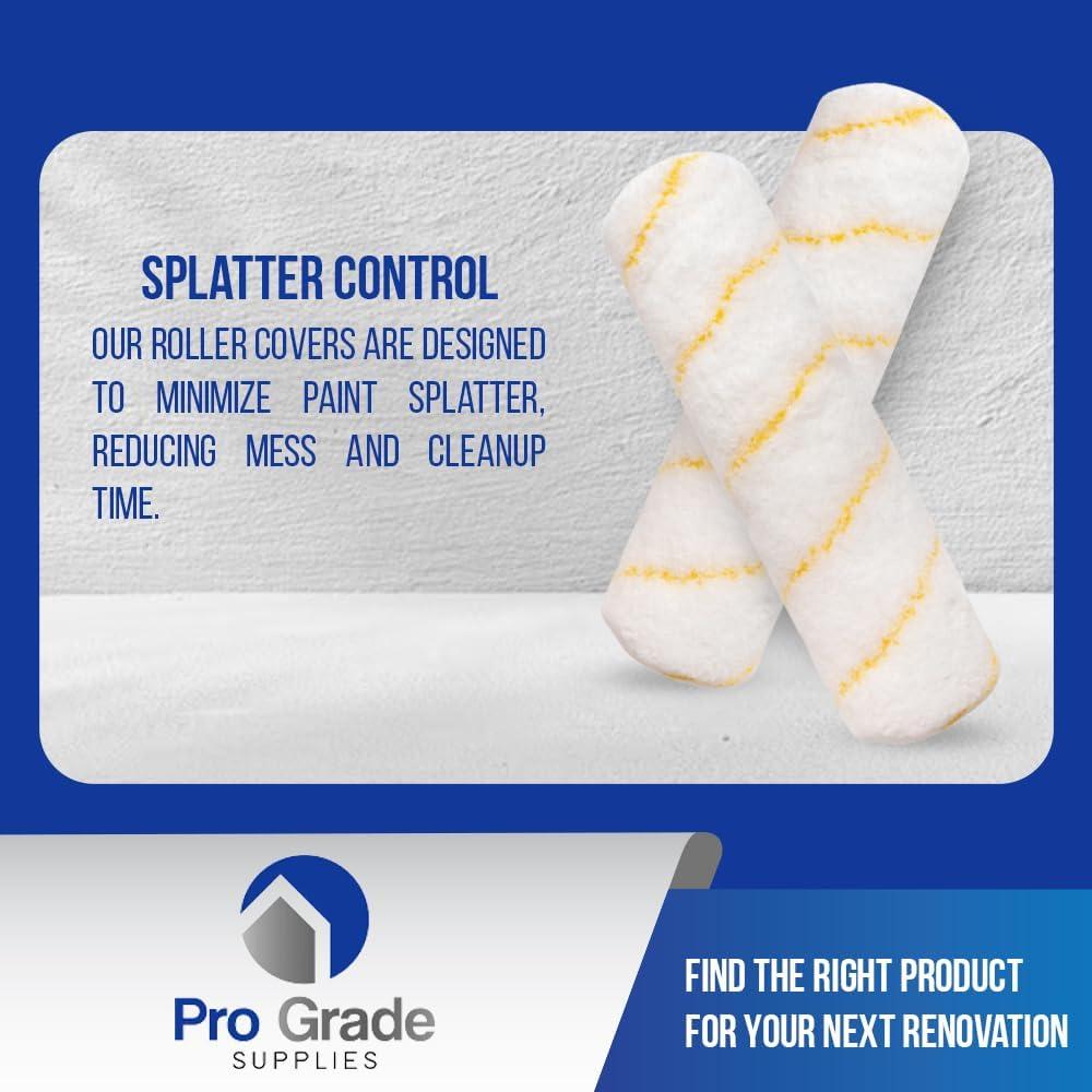 Fundas de Rodillo de Pintura Pro Grade 9" Microfibra 5 Pzas