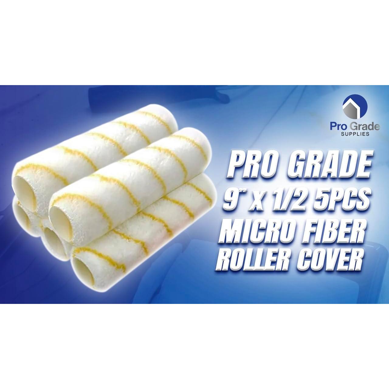 Fundas de Rodillo de Pintura Pro Grade 9" Microfibra 5 Pzas