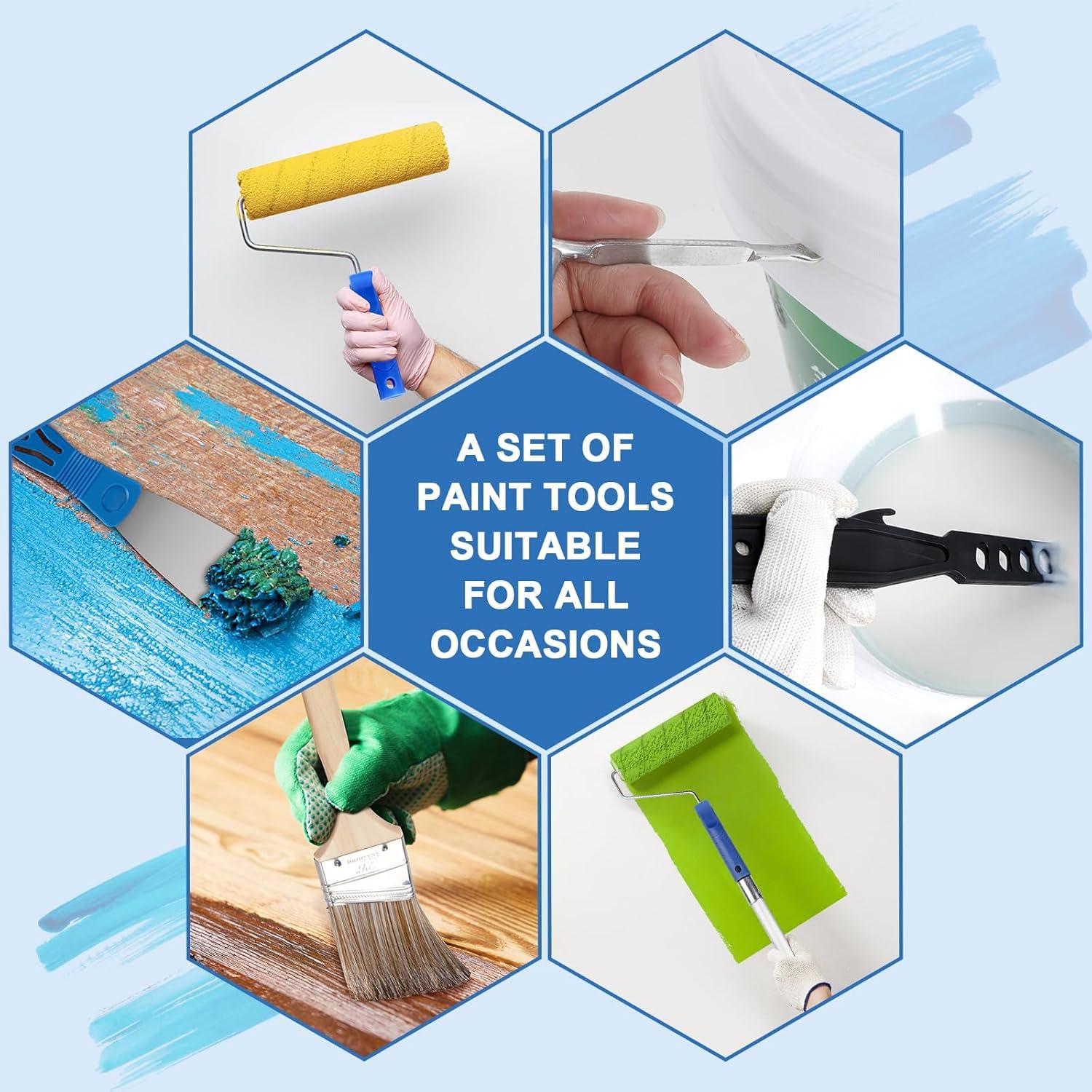 Kit de Rodillo de Pintura Rhibak 27 Piezas con Poste Extensible