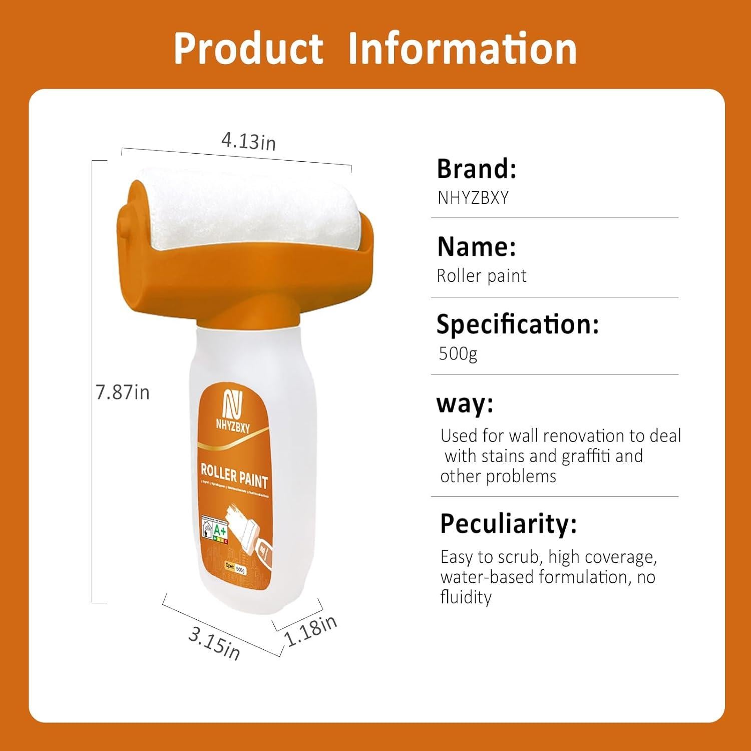 Kit de Reparación de Paredes NHYZBXY GTQ - Rodillo Blanco 0.63 kg