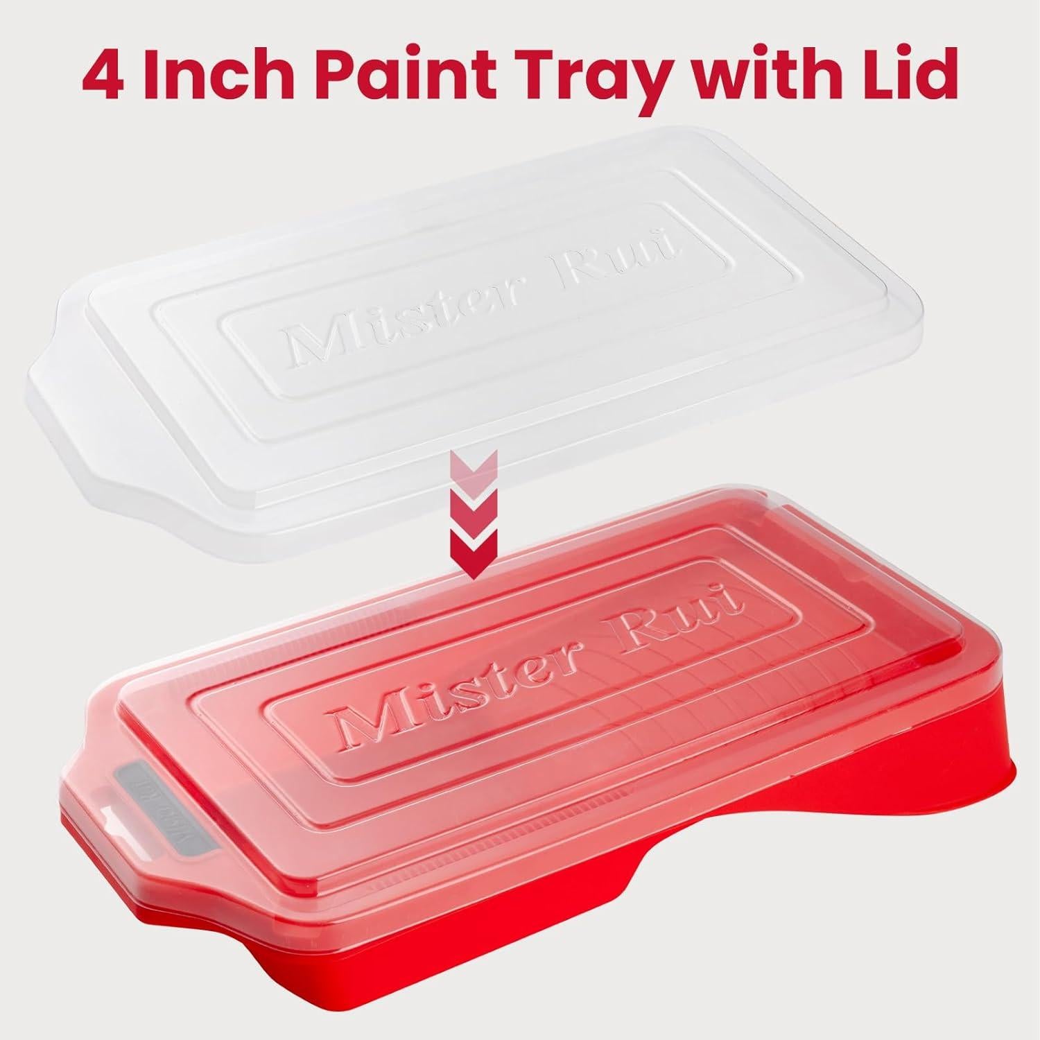 Kit de Rodillo de Pintura Mister Rui 12 Piezas 10 cm Microfibra