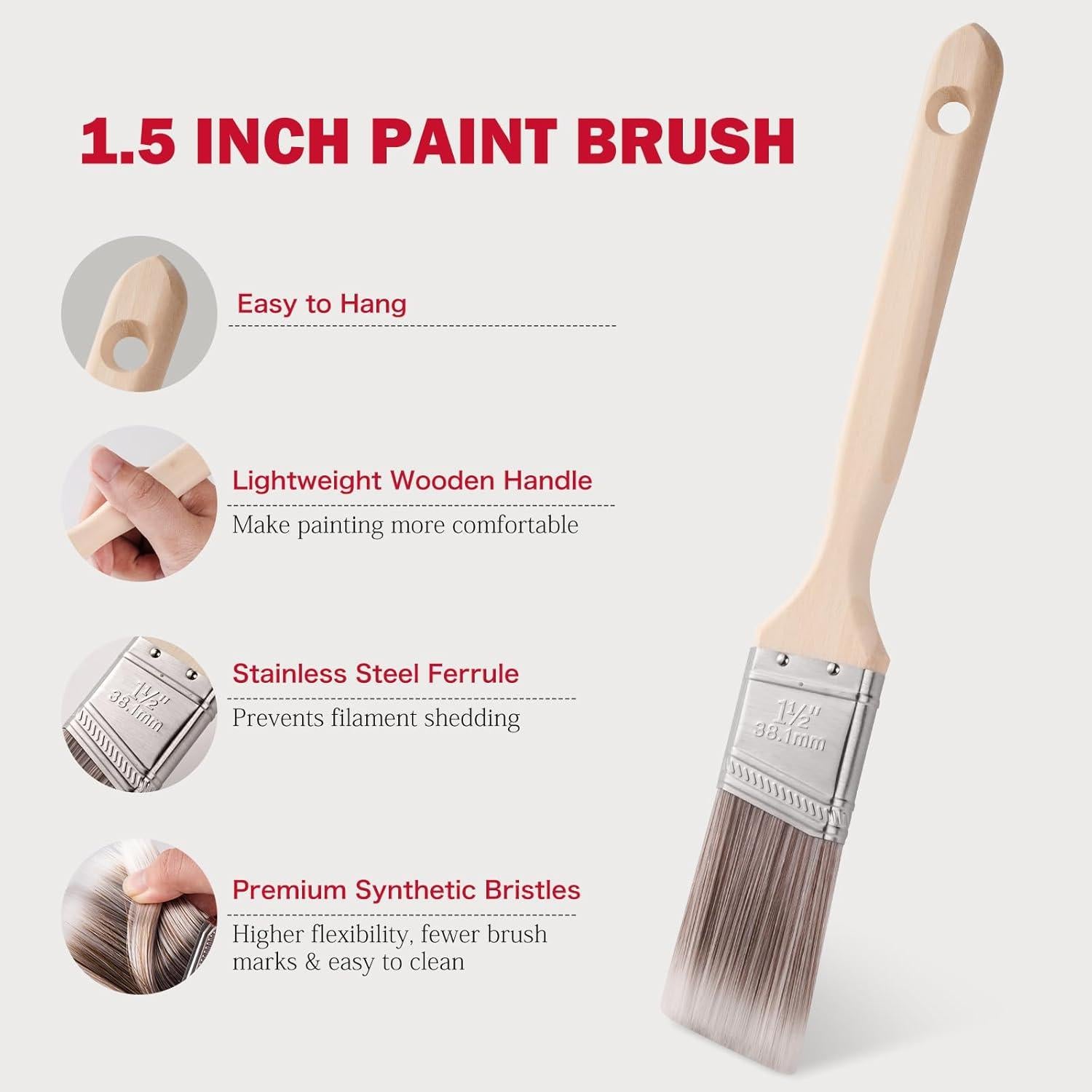 Kit de Rodillo de Pintura Mister Rui 12 Piezas 10 cm Microfibra