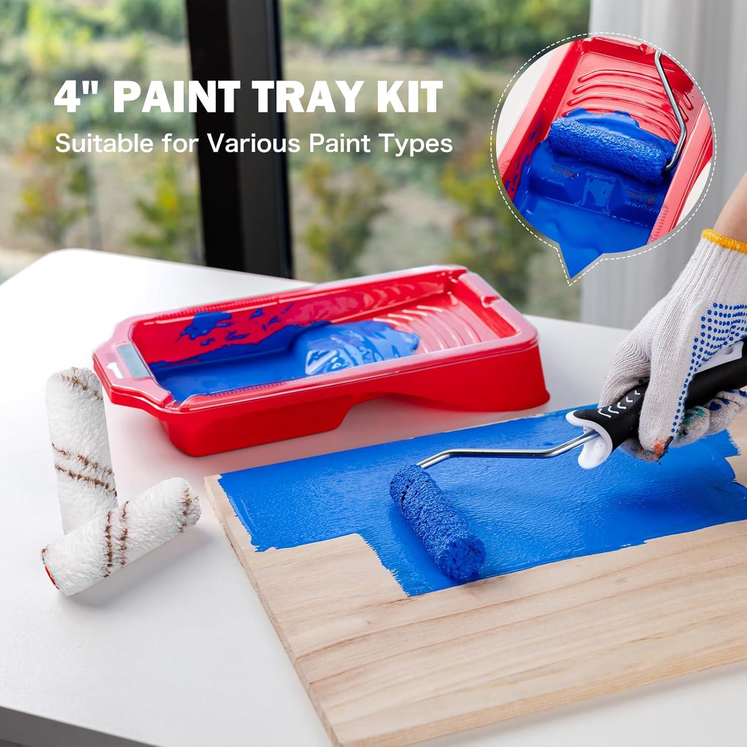 Kit de Rodillo de Pintura Mister Rui 12 Piezas 10 cm Microfibra