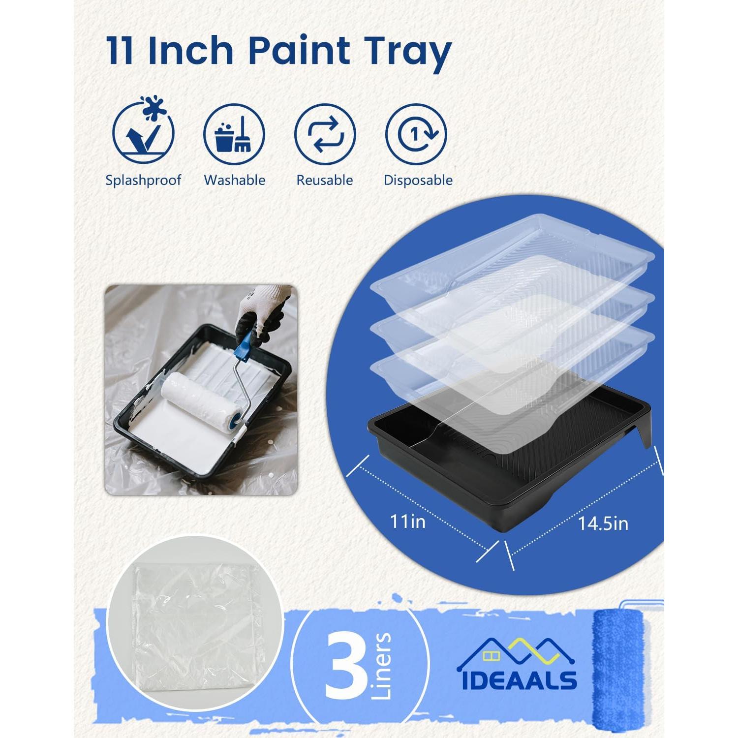 Kit de Rodillos de Pintura 32PCS IDEAALS con Palo Extensible