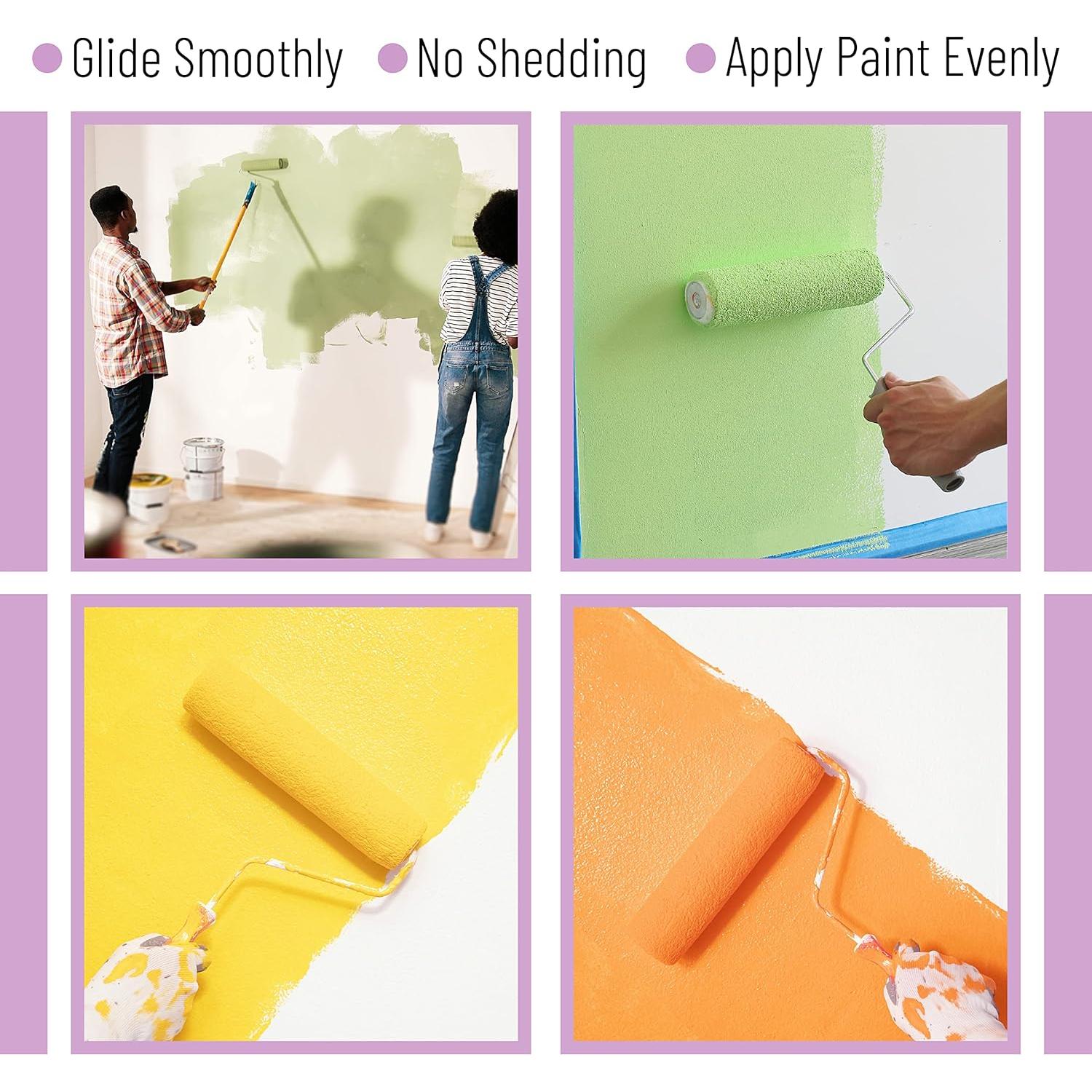 Fundas para Rodillos de Pintura Bates 9" Microfibra Paquete 5