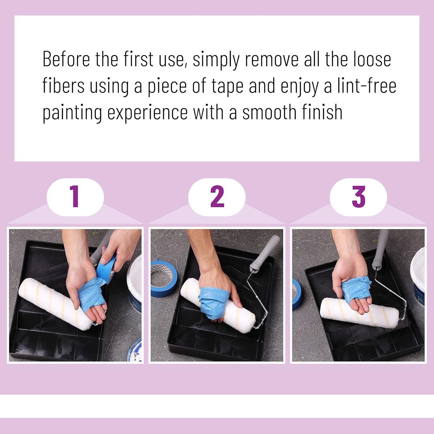 Fundas para Rodillos de Pintura Bates 9" Microfibra Paquete 5