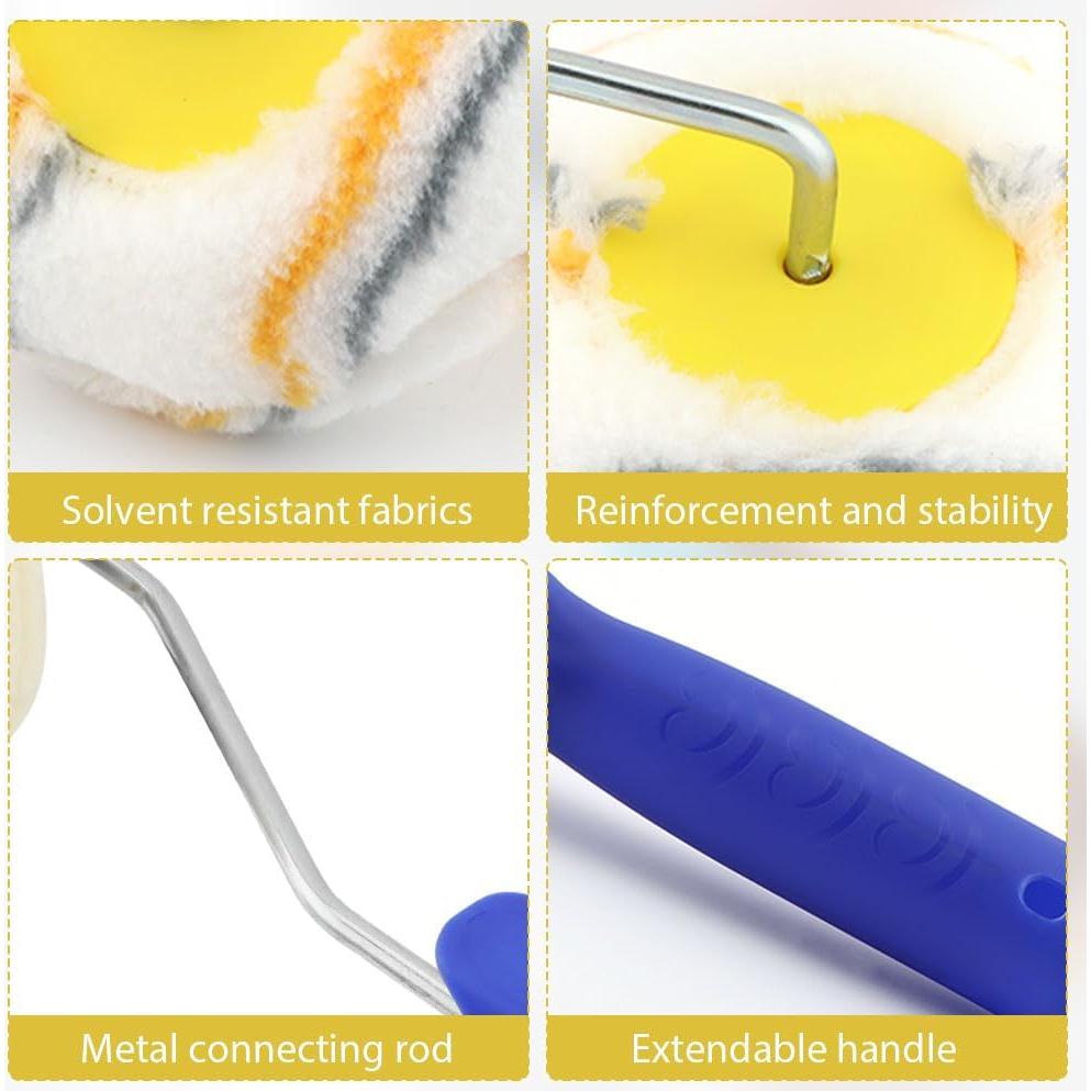 Rodillo de pintura para esquinas Loyanger, 1 mango y 4 cabezales