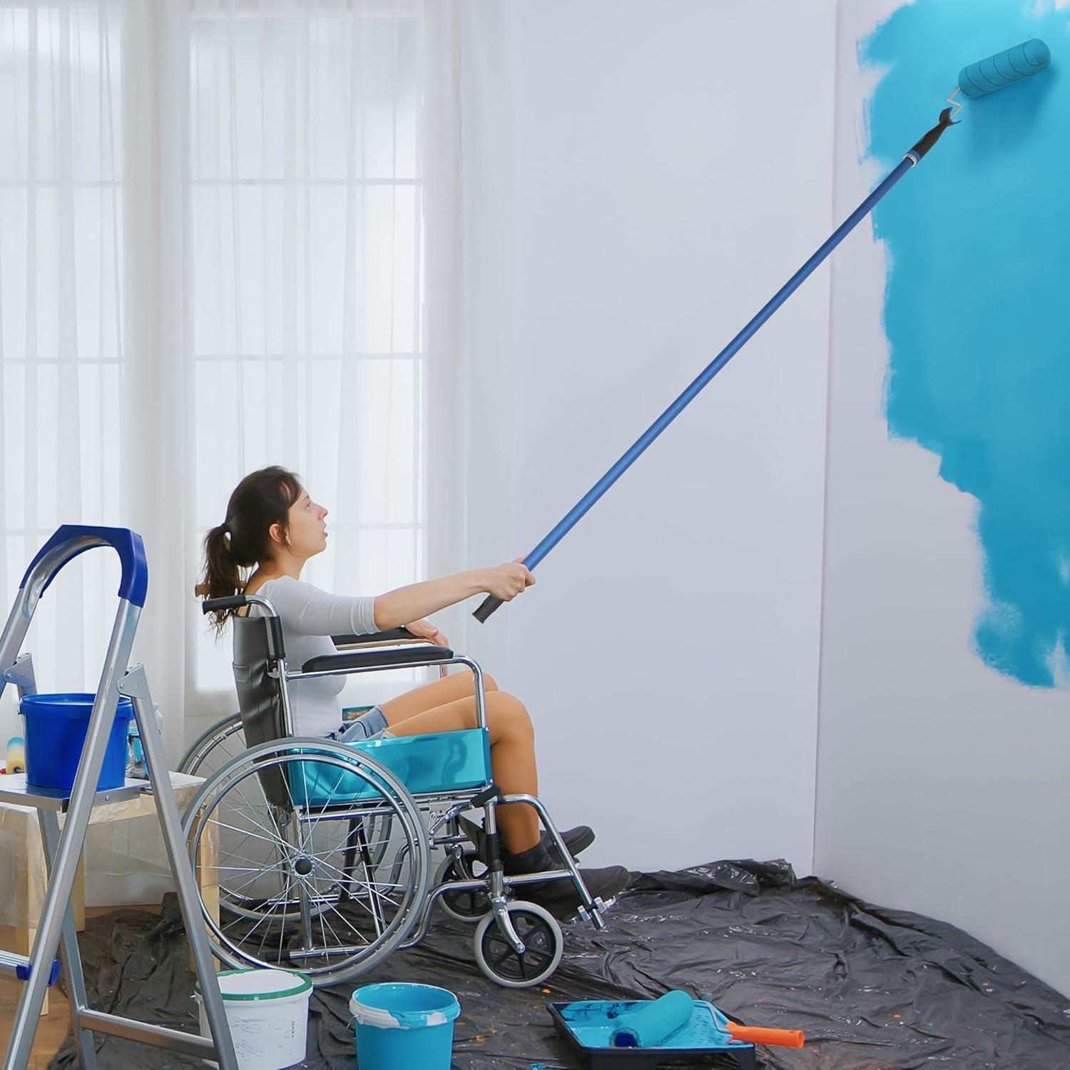 Rodillo de Pintura WHshawmics 9" con Mango Ajustable 1.52m