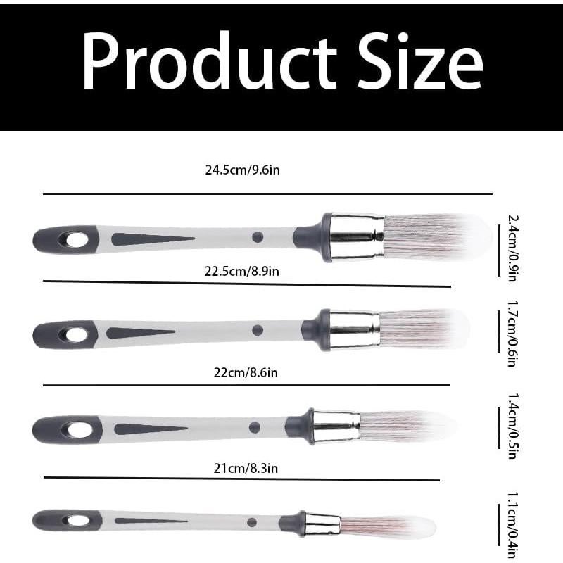 Paquete de 4 Pinceles de Pintura Dangjuacua - 1.02 a 2.29 cm