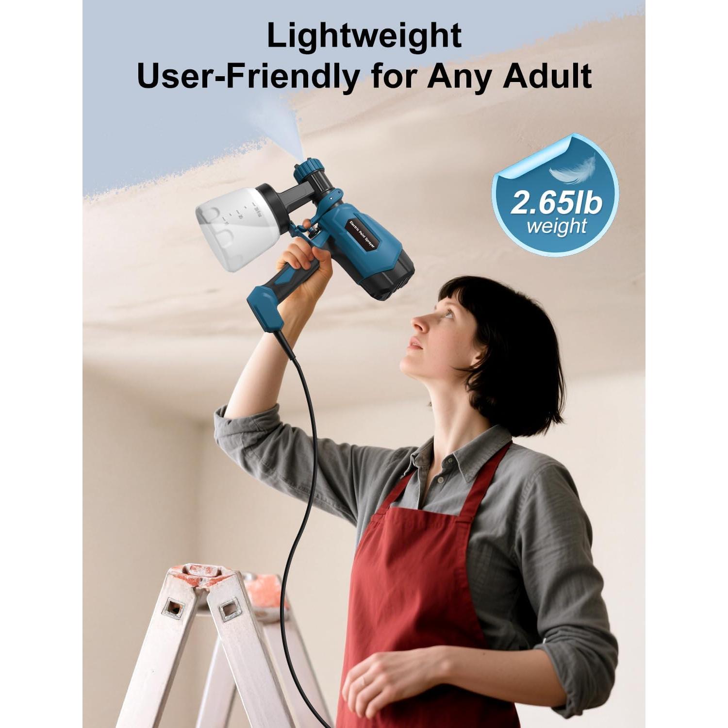 Pulverizador de pintura HVLP WIBENTL W60B2 3 modos 4 boquillas