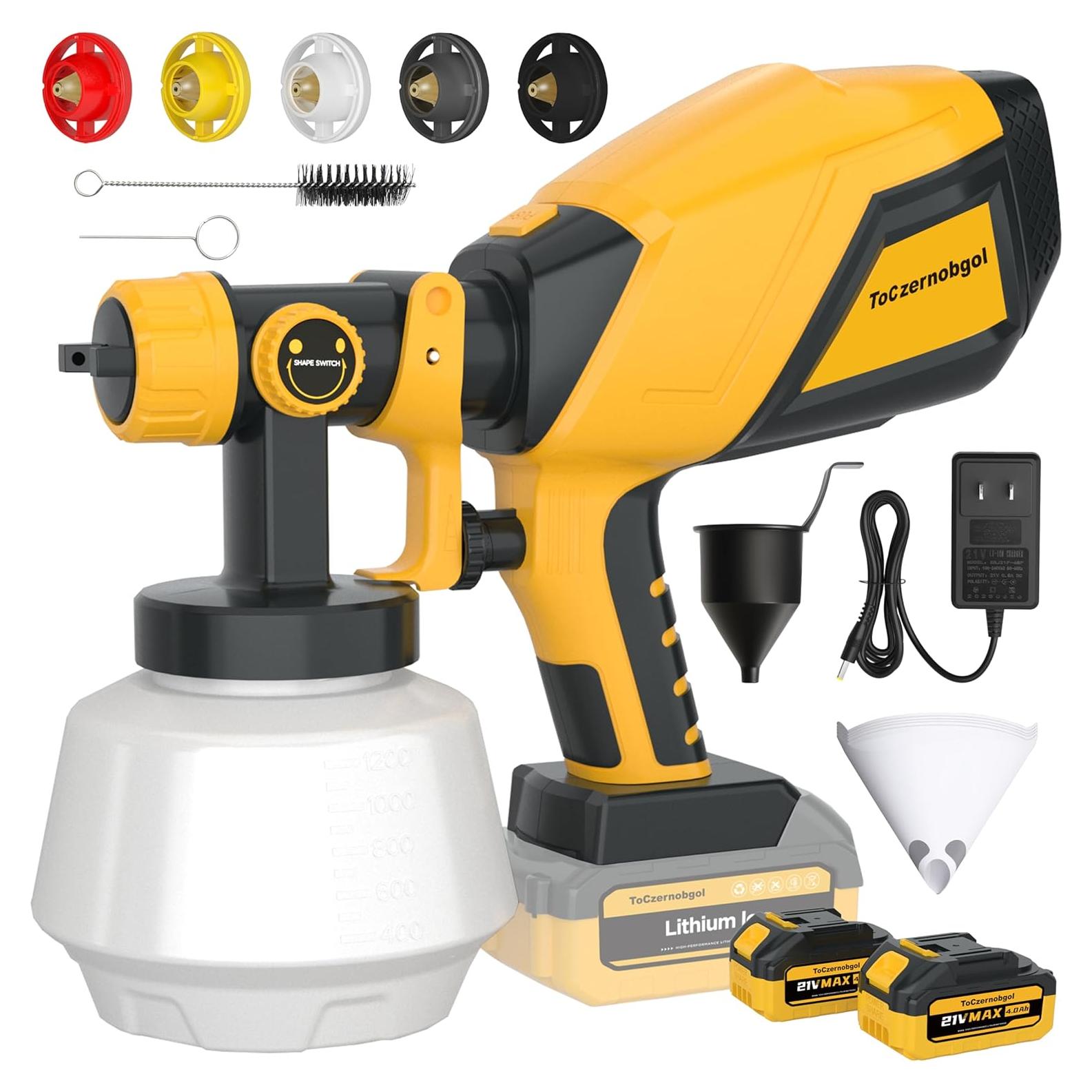 Pulverizador de Pintura Inalámbrico ToCzernobgol JH-12Z 1200ML