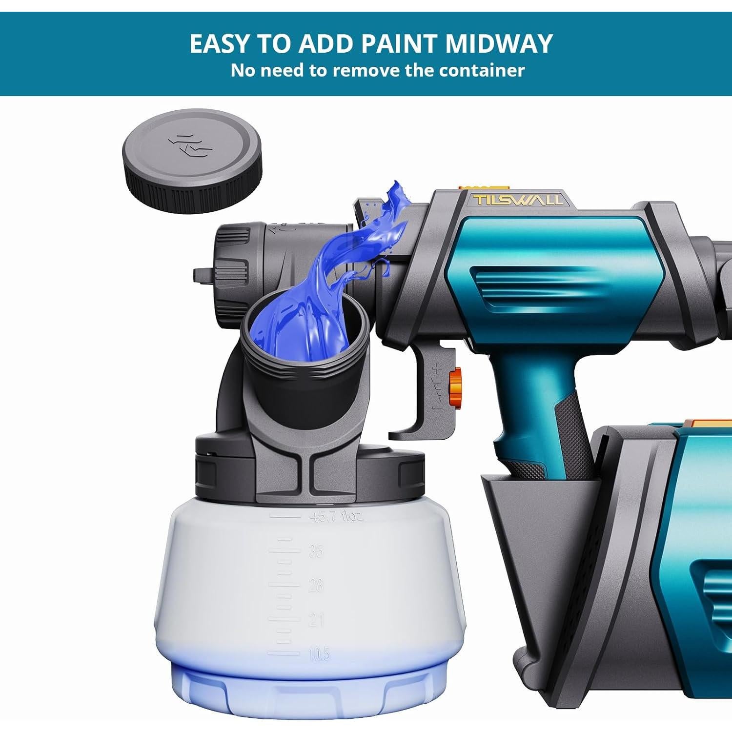 Pulverizador de Pintura Tilswall Shark 800W 1300ml Eléctrico