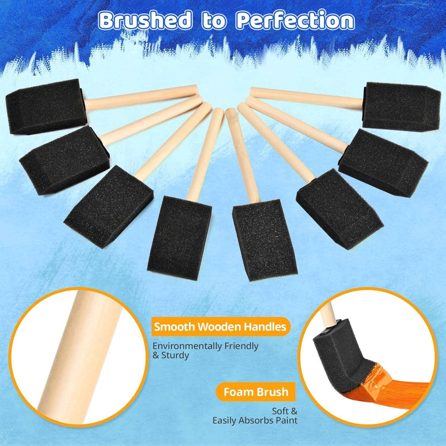 Brochas de Pintura de Espuma HyozorGo, 8 Unidades 4.06 cm