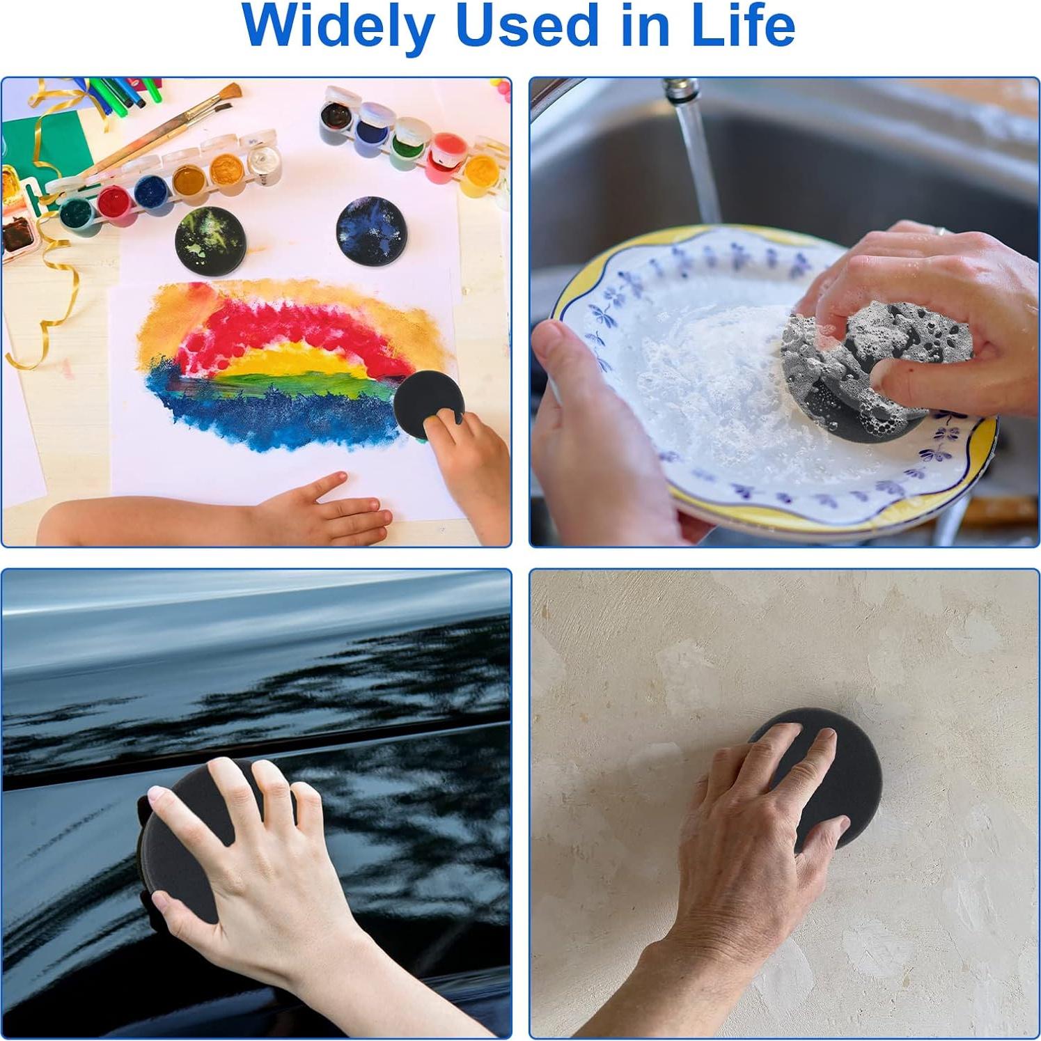 Aplicador de Esponja de Pintura Boyistar 3 Pcs Negro 4.7x7.7cm