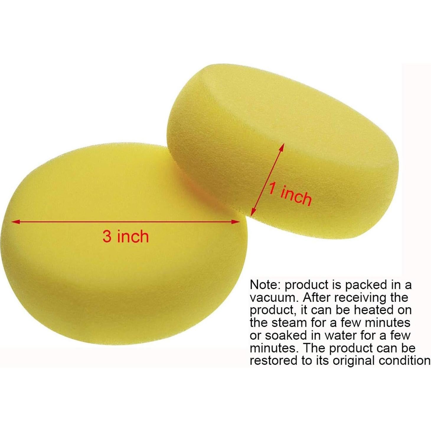 Esponjas Redondas Penta Angel 6pcs 7.5cm Amarillo para Pintura