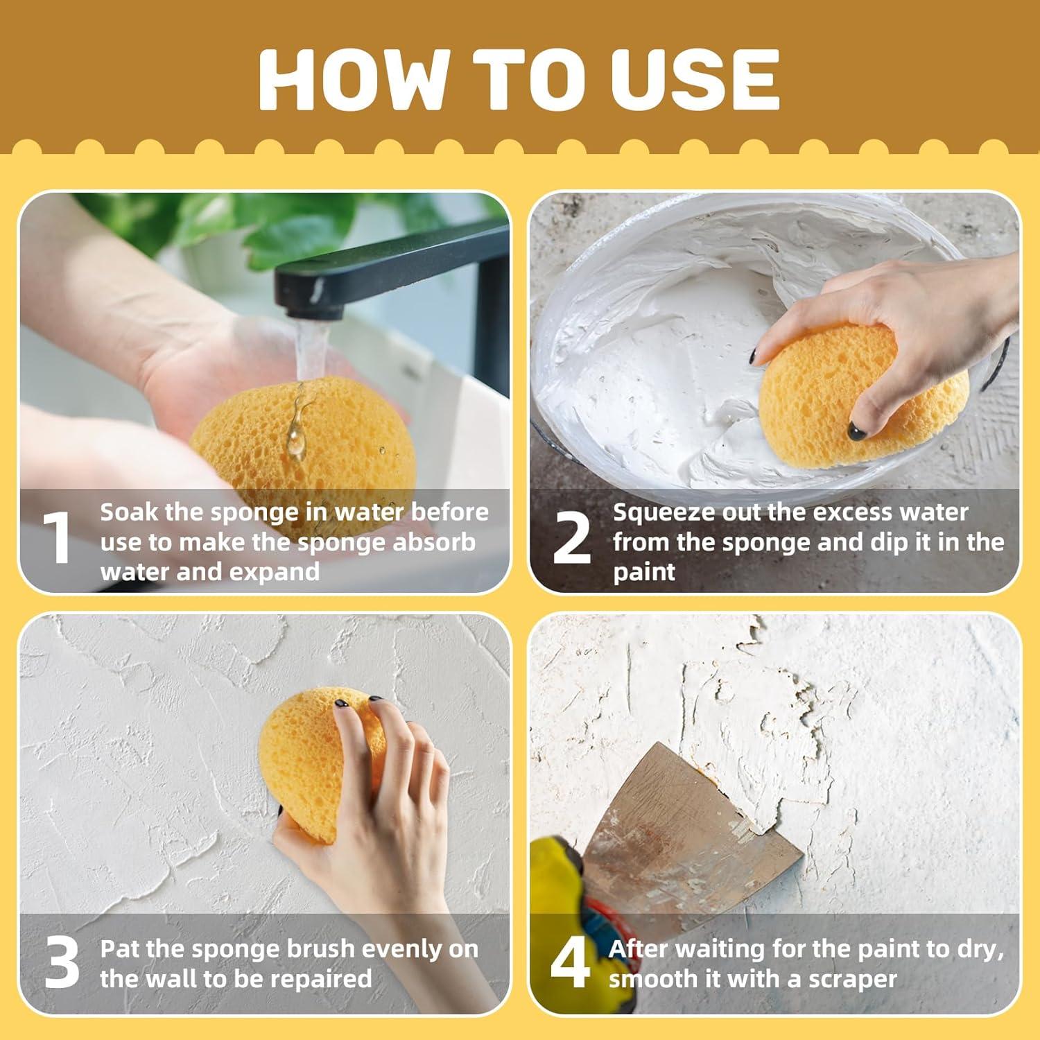 Esponja Texturizada Knockdown MAQIHAN - 2 Piezas para Reparación de Paredes