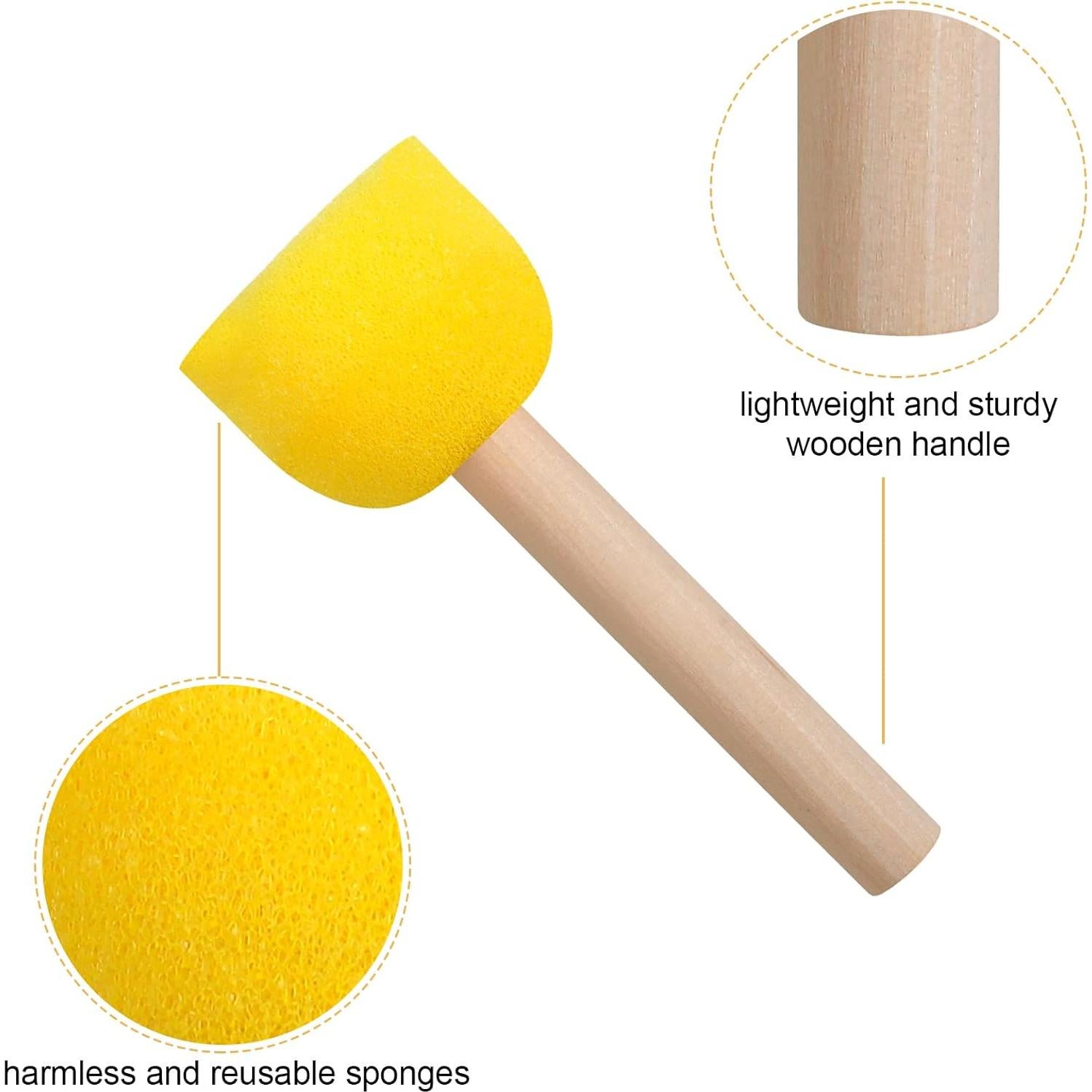 Juego de 30 Brochas de Esponja Redondas Vivinin para Pintura