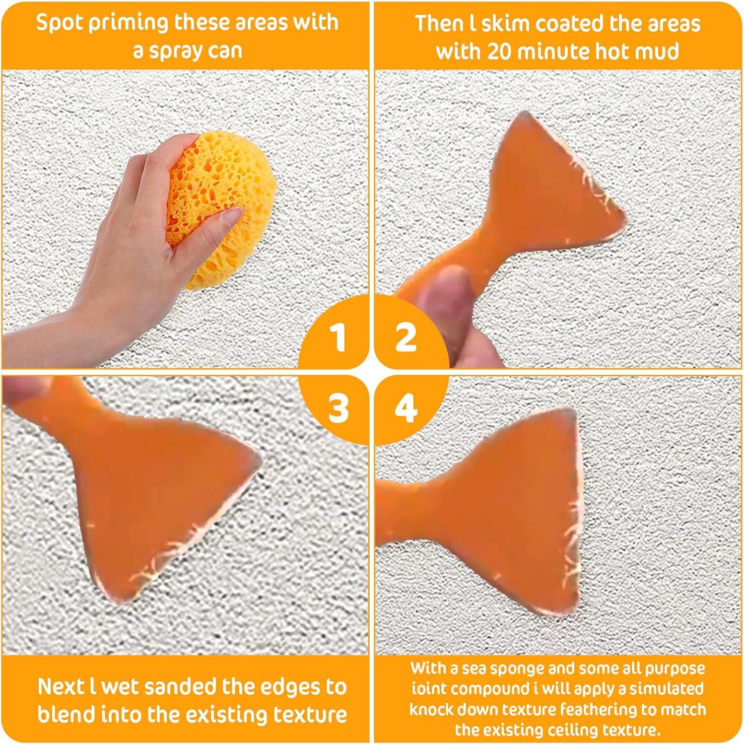 4 Esponjas de Textura Knockdown YBEATY para Paredes y Techo