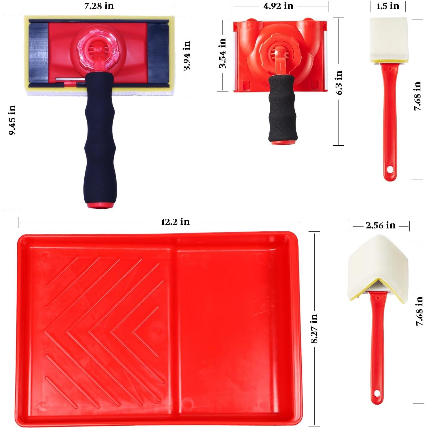 Kit de herramientas de pintura DIHOW 10 PCS con almohadillas de 7"