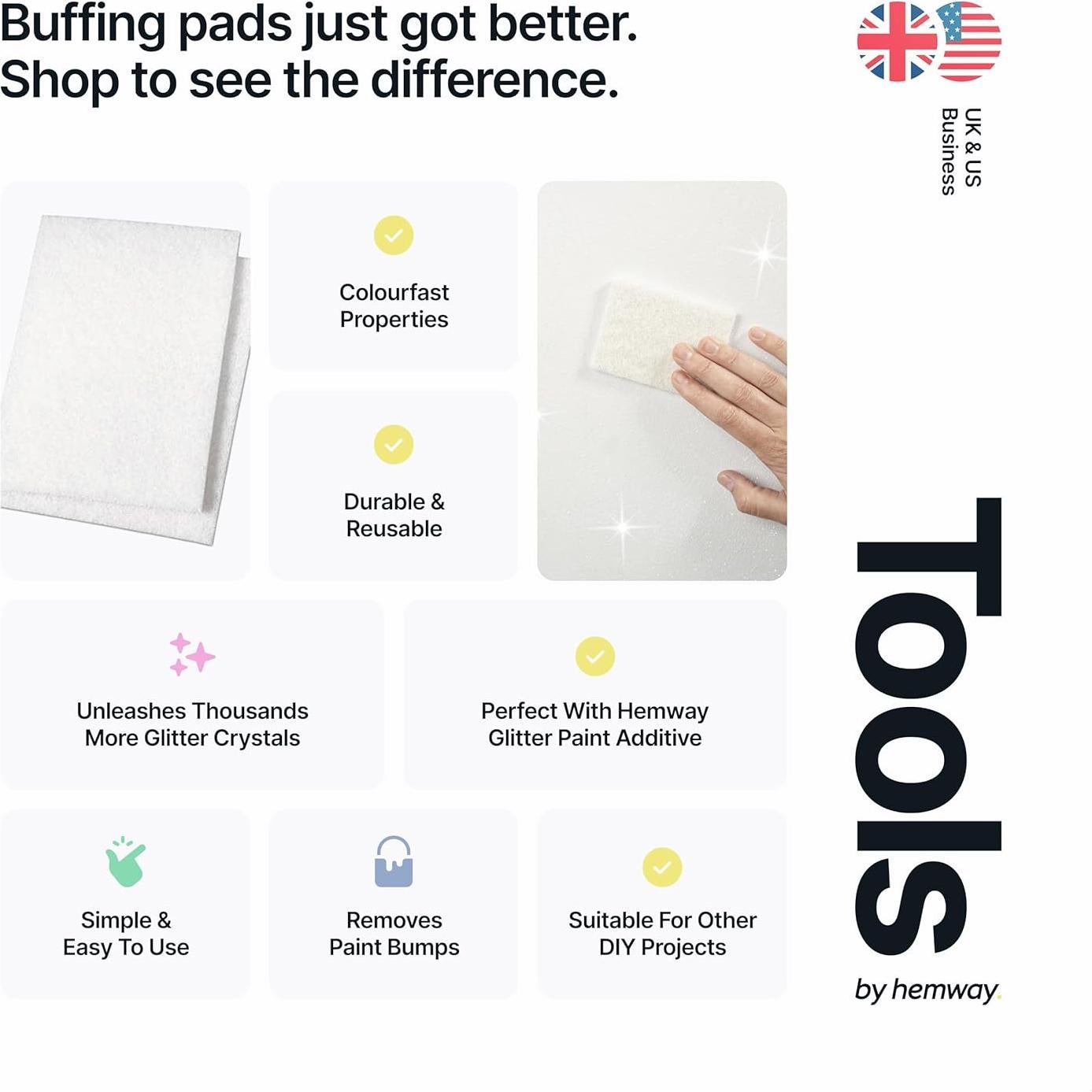 Almohadillas de Pulido de Pintura Hemway - 2 Unidades Blancas