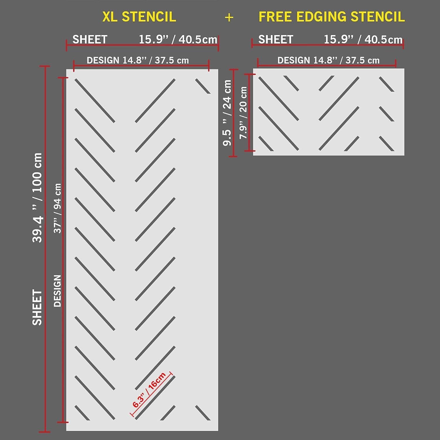Plantilla de Pared XL PINKIPO 101.6x40.6 cm Geométrica