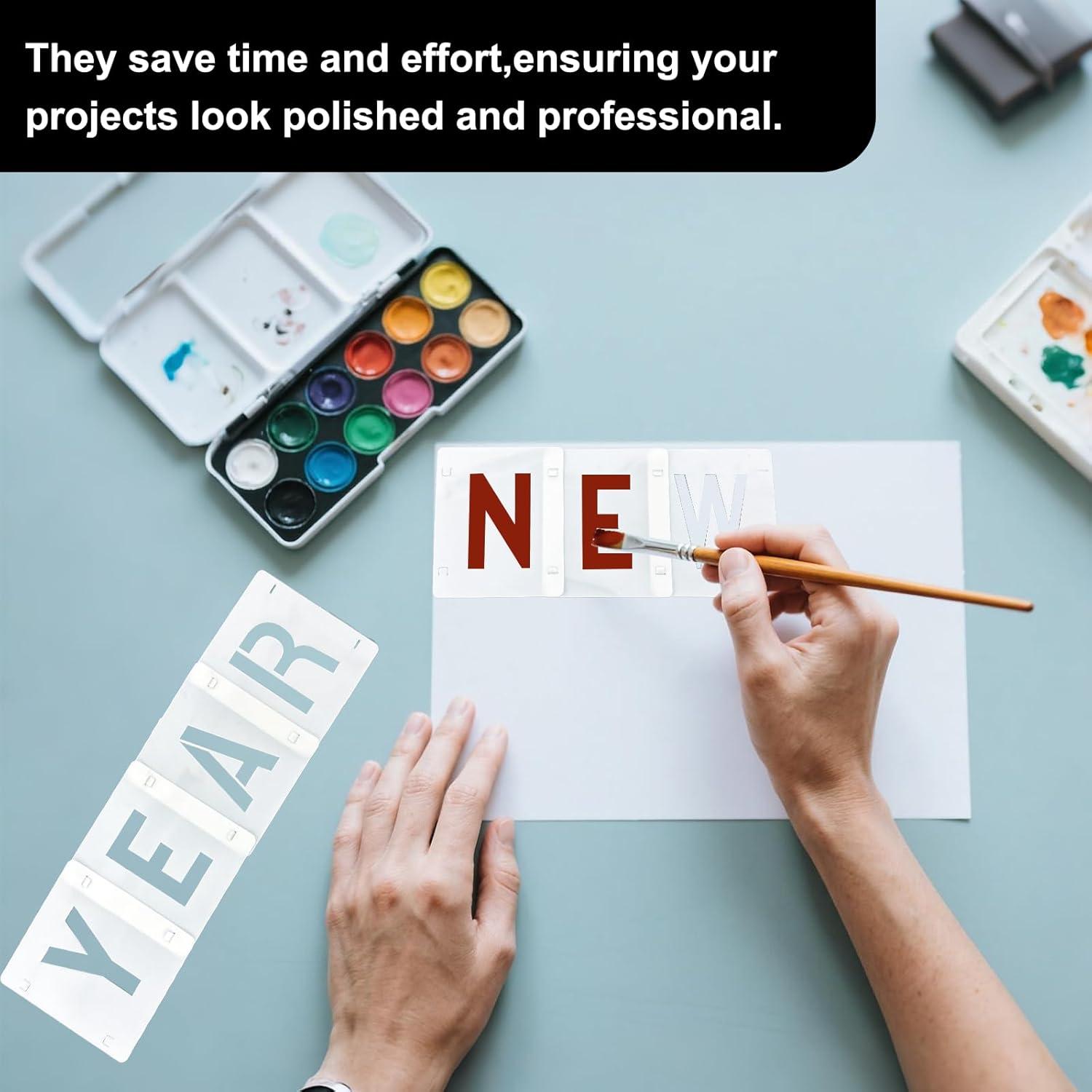 Juego de Plantillas de Letras 2" Vomulato - 72 Reutilizables