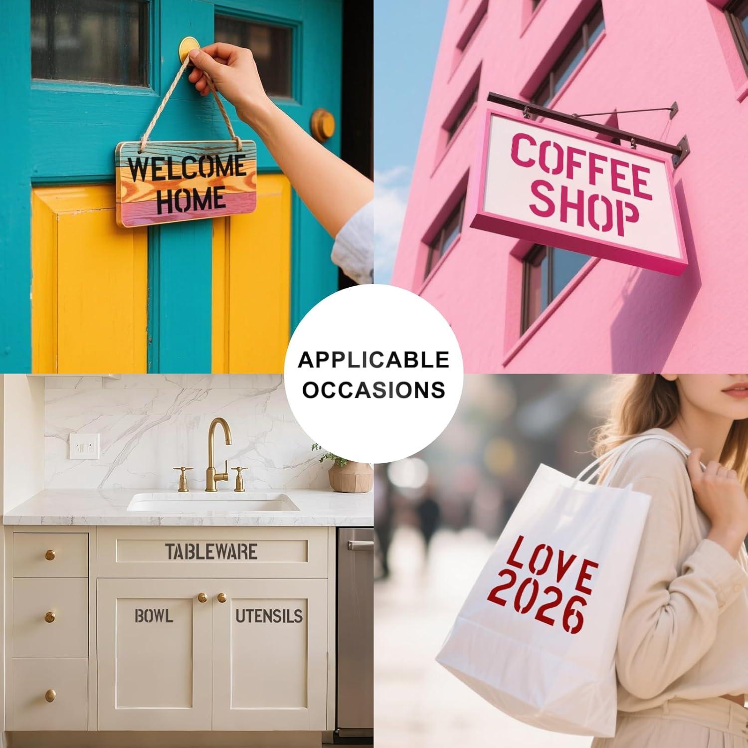 Juego de Plantillas de Letras 2" Vomulato - 72 Reutilizables