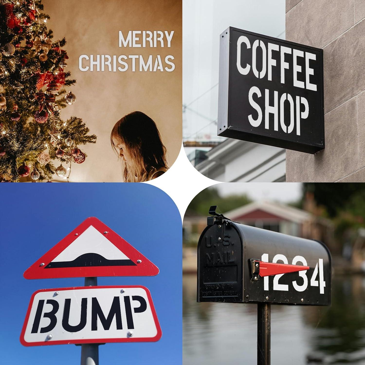 Juego de Plantillas de Letras 2" Vomulato - 72 Reutilizables