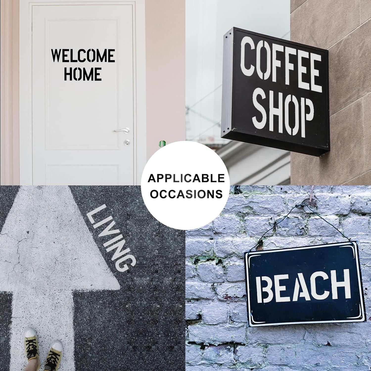 Juego de Plantillas de Letras 2" Vomulato - 72 Reutilizables