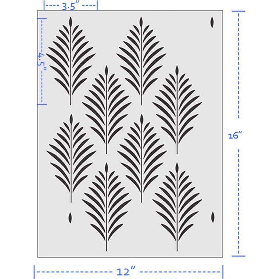 Plantilla de Esténcil de Pared CELAENO Fern 30.48x40.64 cm