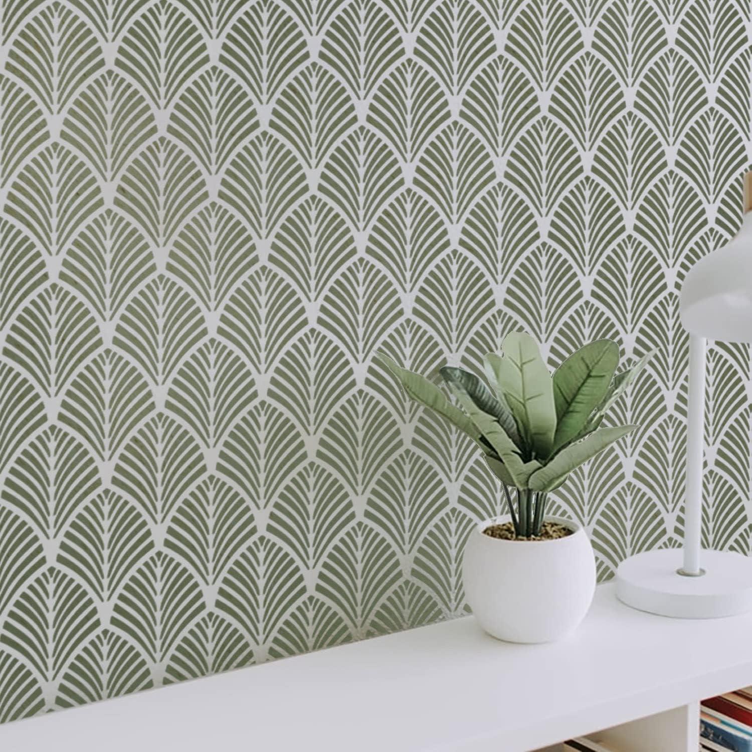 Plantilla de Pared Grande Hoja de Palma GSS Designs 40x60cm